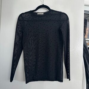 Stradivarius MESH BLACK SHIRT